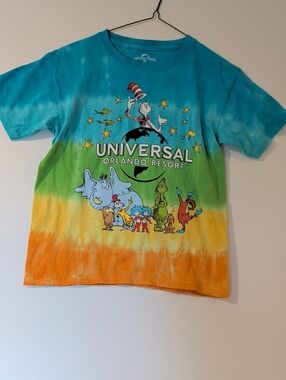 Universal Tie-Dye Kids Tee - Blue, Green, Yellow, Orange Sise S Youth